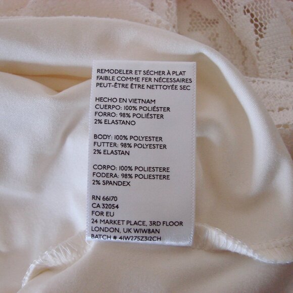 Anthropologie Kimchi Blue White Ivory Dress Floral Lace Mini Flare Wedding XS - Picture 4 of 16